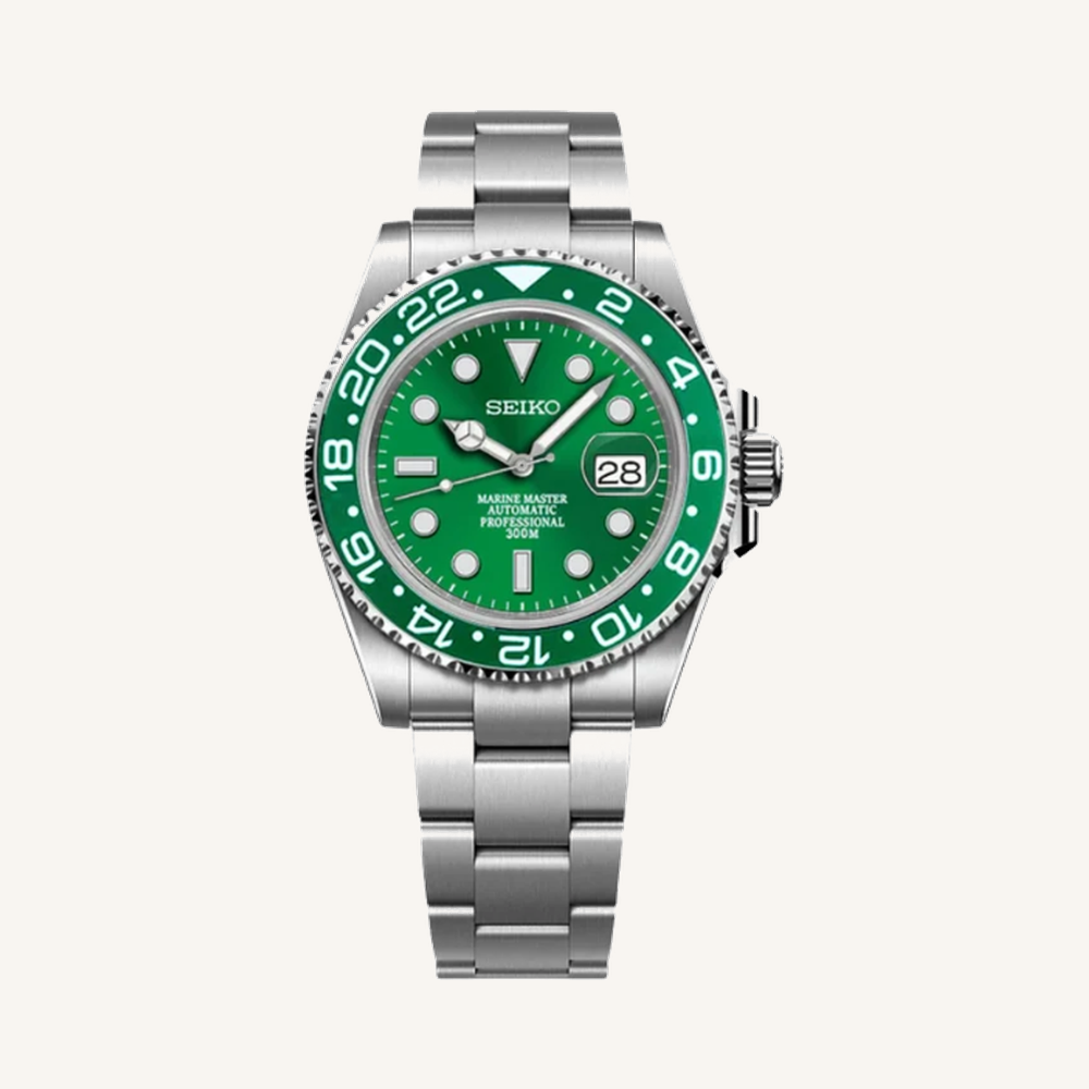 GMTeik green Marine Master, Oyster bracelet