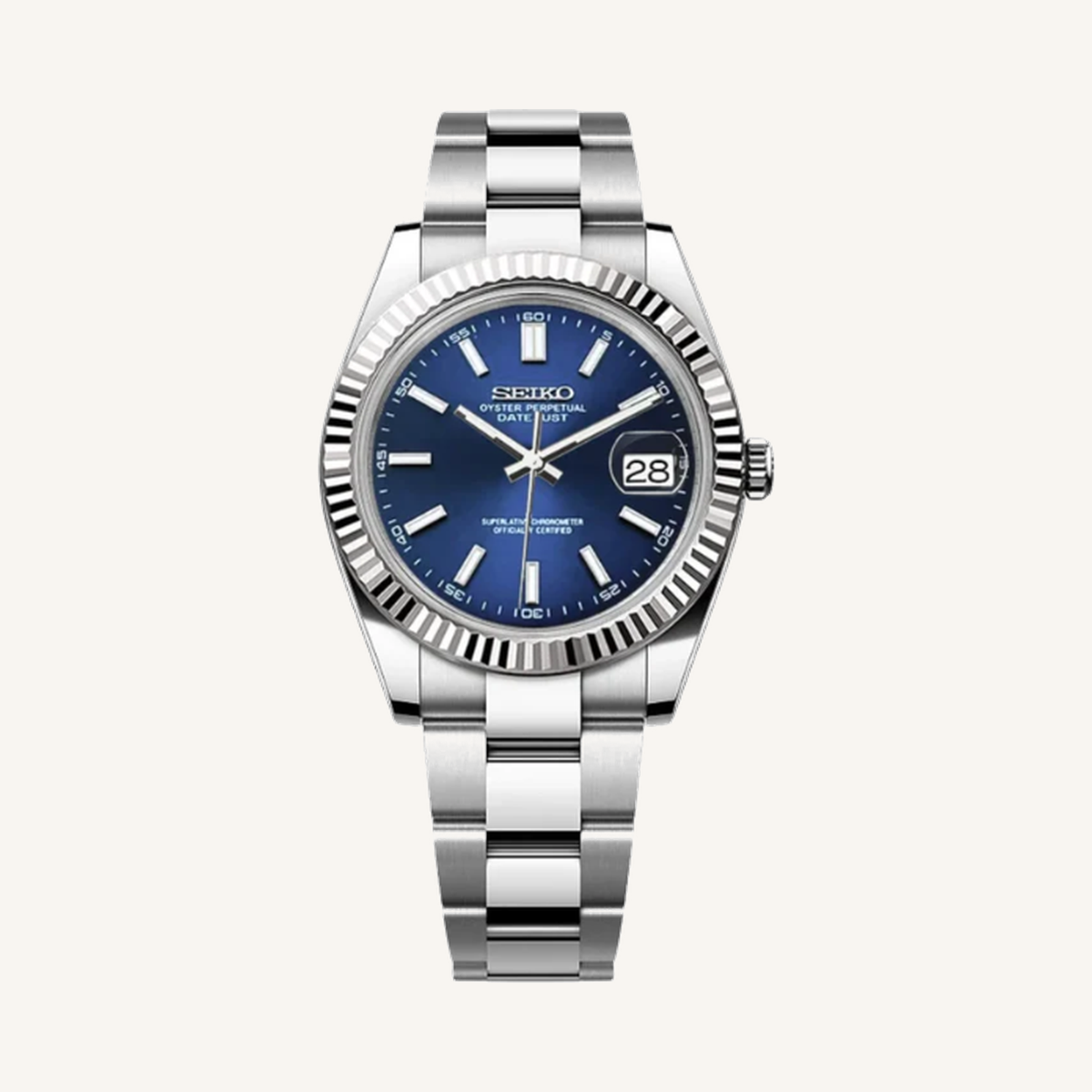 Seikjust Blue with Oyster bracelet