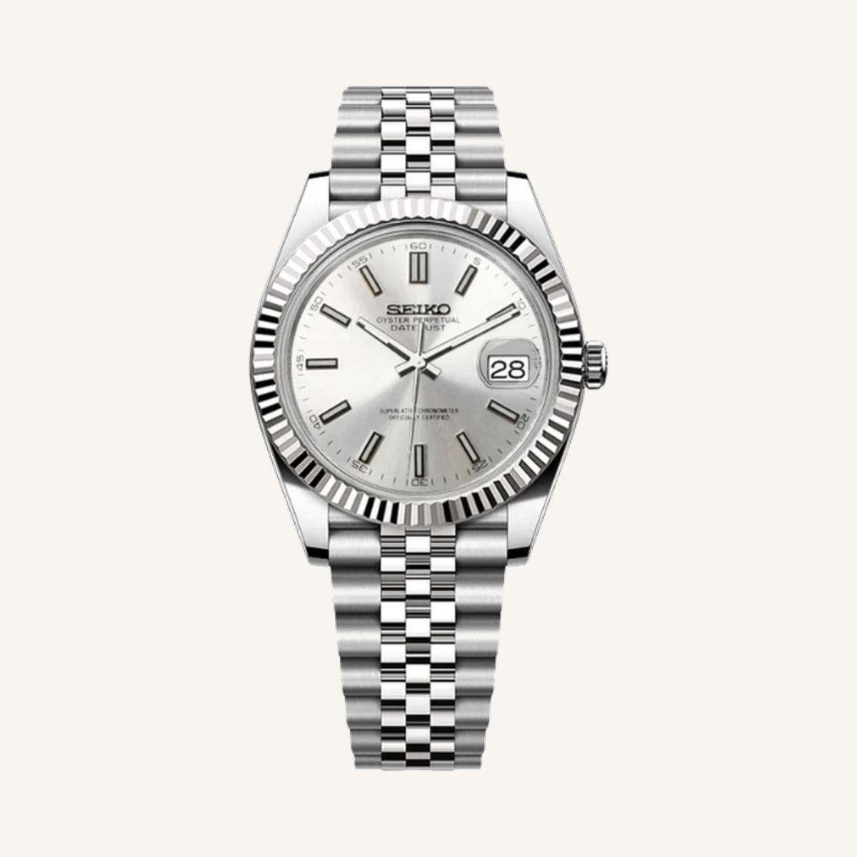 Seikjust Silver with Jubilee bracelet