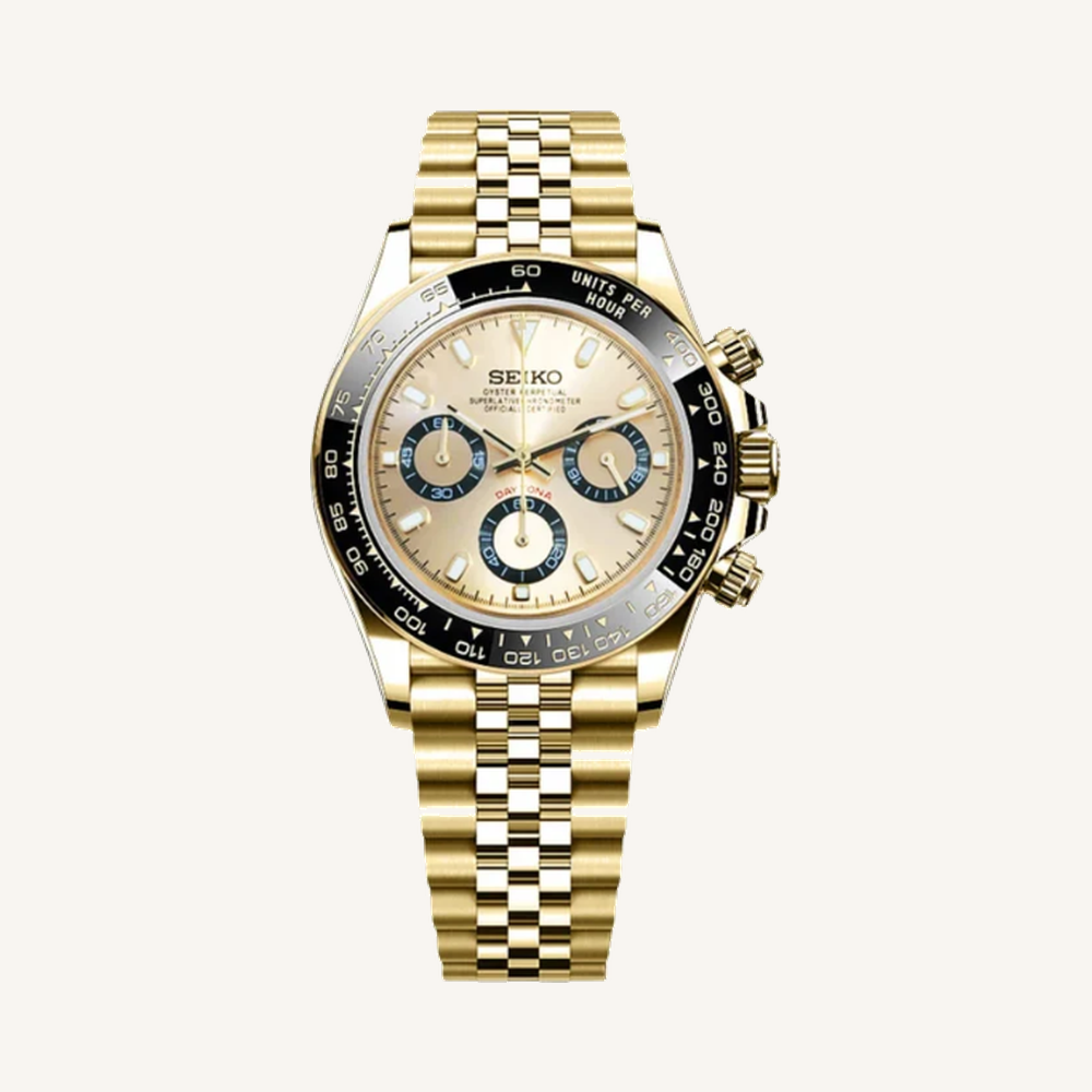 Seitona Champagne Panda gold Jubilee bracelet
