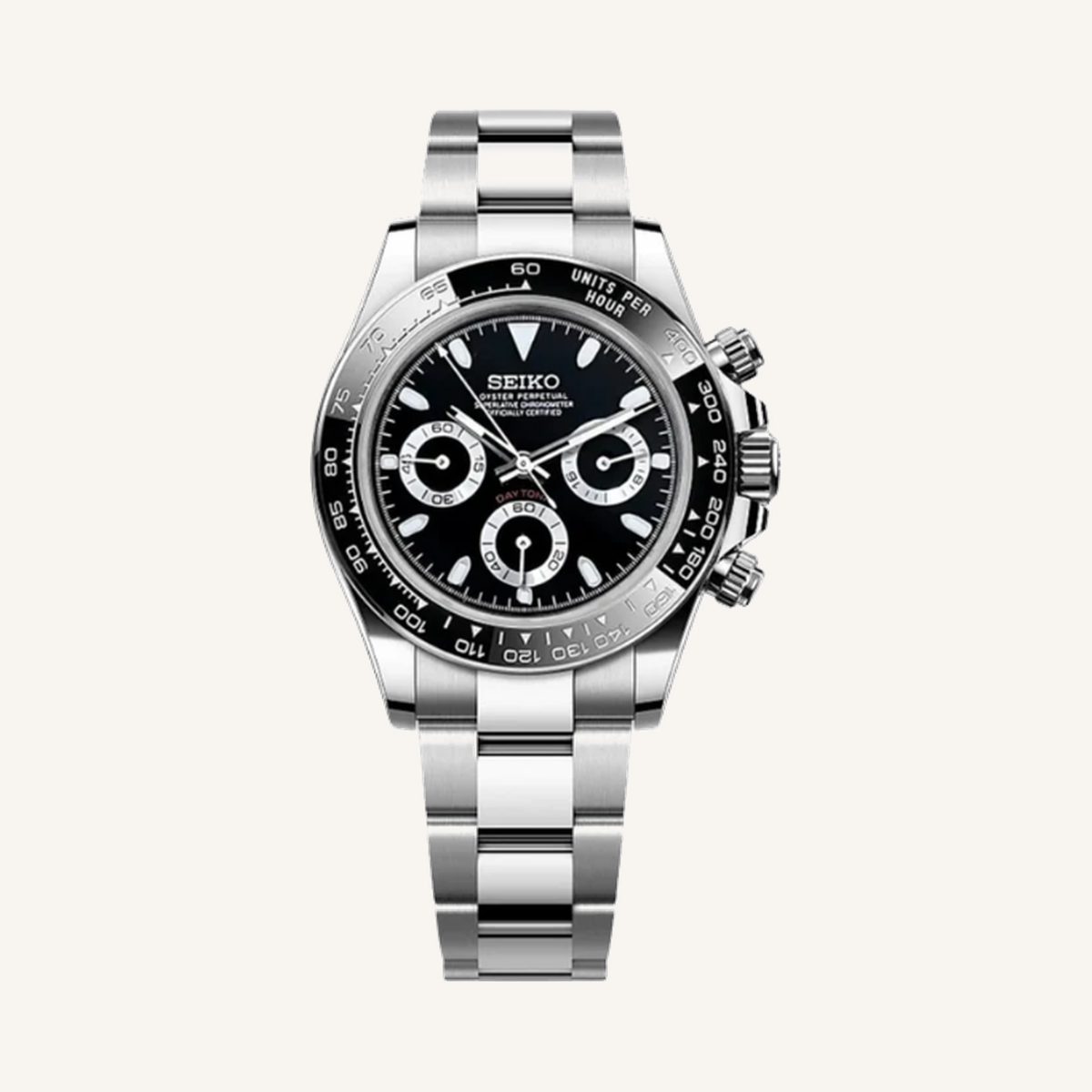Seitona Reverse Panda with Oyster bracelet
