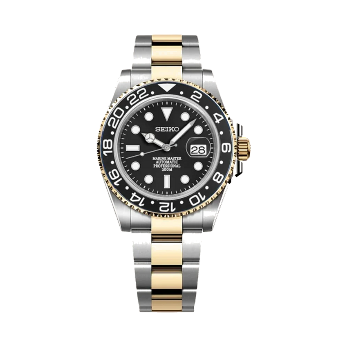 GMTeik Black & Gold Marine Master with two-tone Oyster bracelet