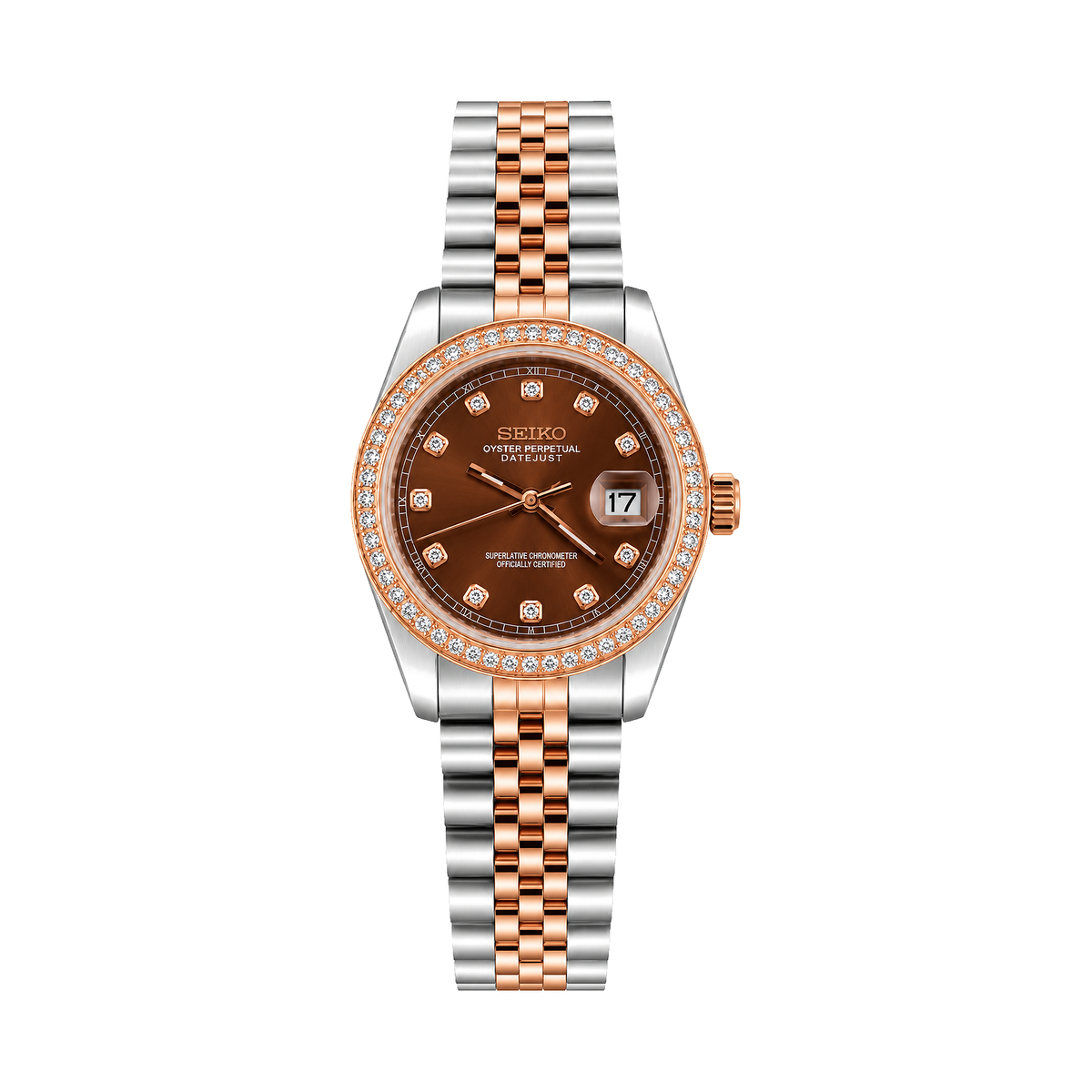 Seikjust Lady Brown Diamond Bezel