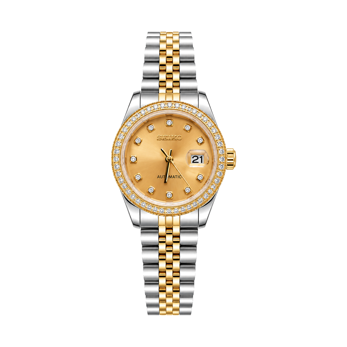 Seikjust Lady Gold Diamond Bezel