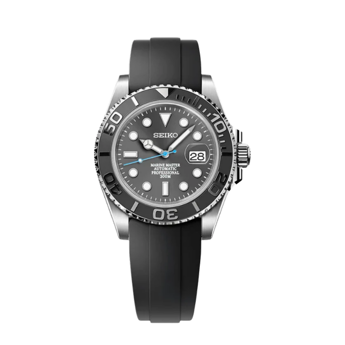 Seikmarin Grey Black – Black Silicone