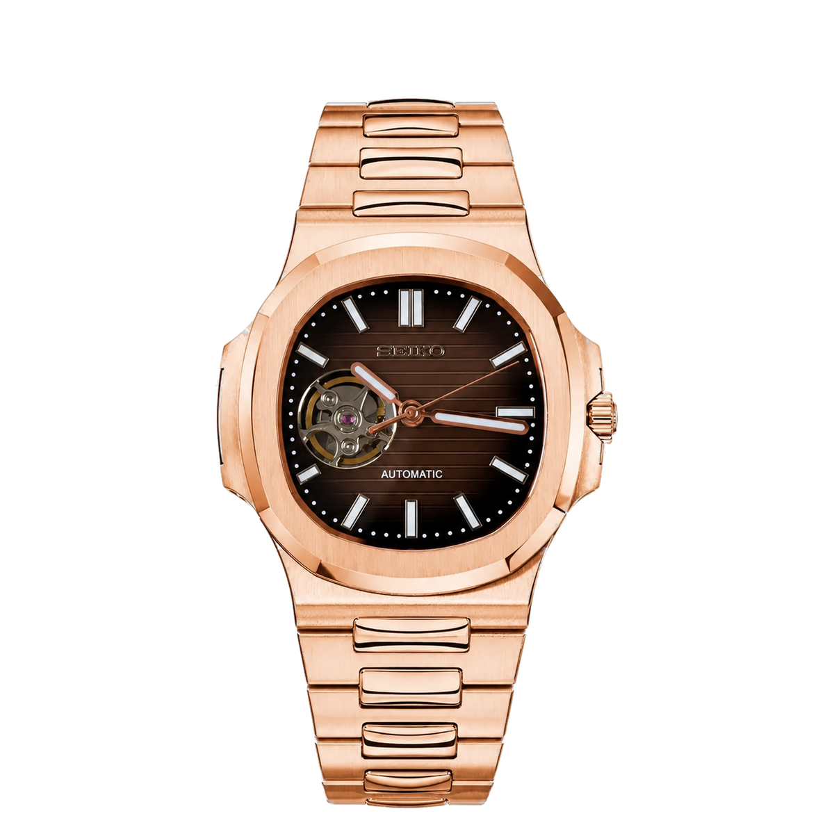 Nautik Rose Gold Chocolate Open Heart