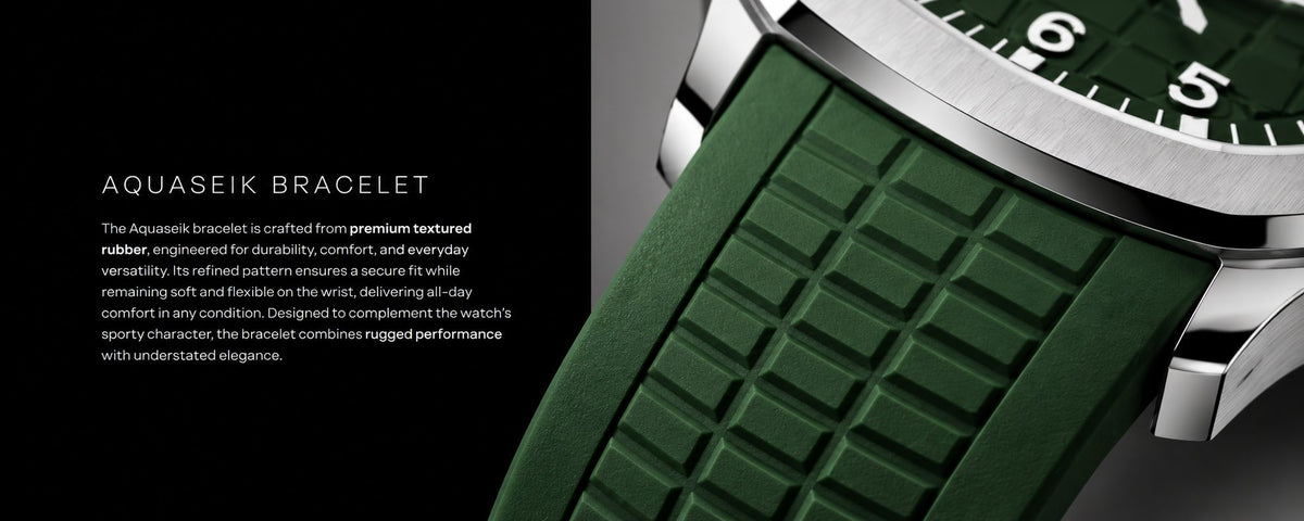 Aquaseik textured rubber bracelet
