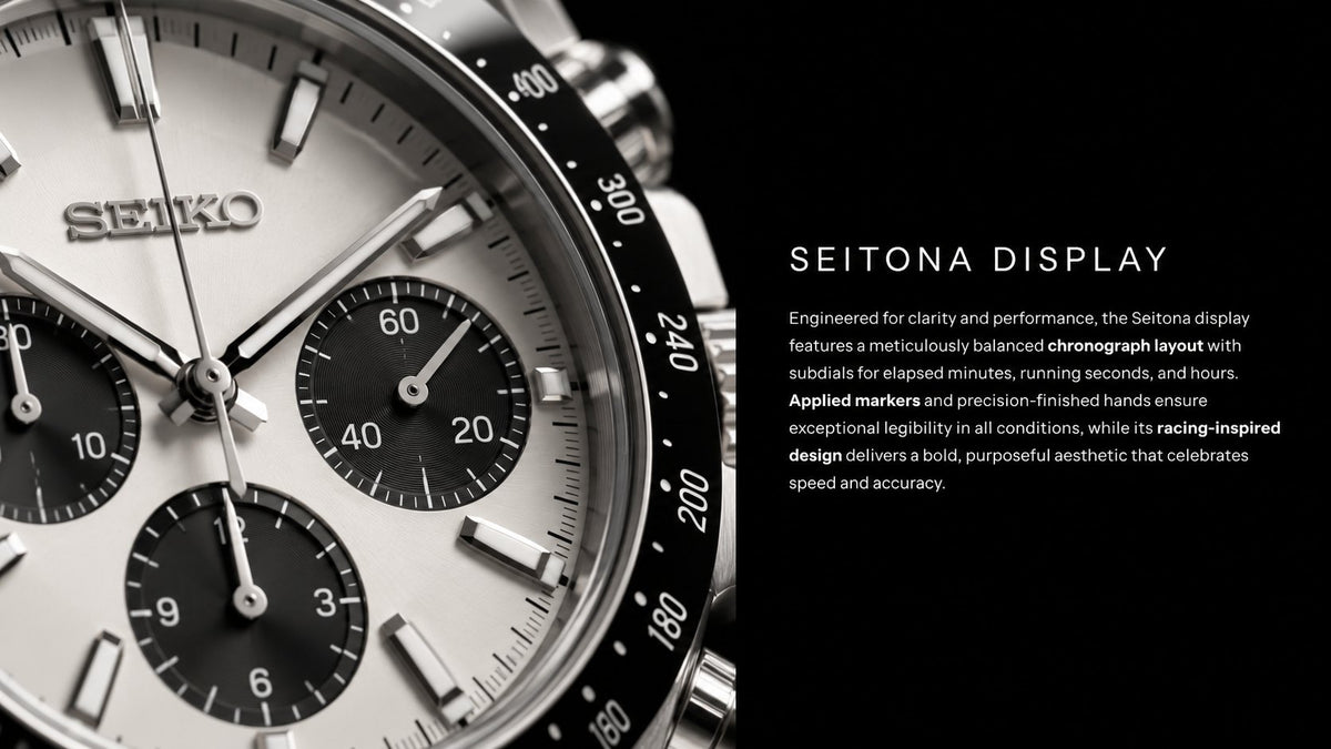 Seitona chronograph display