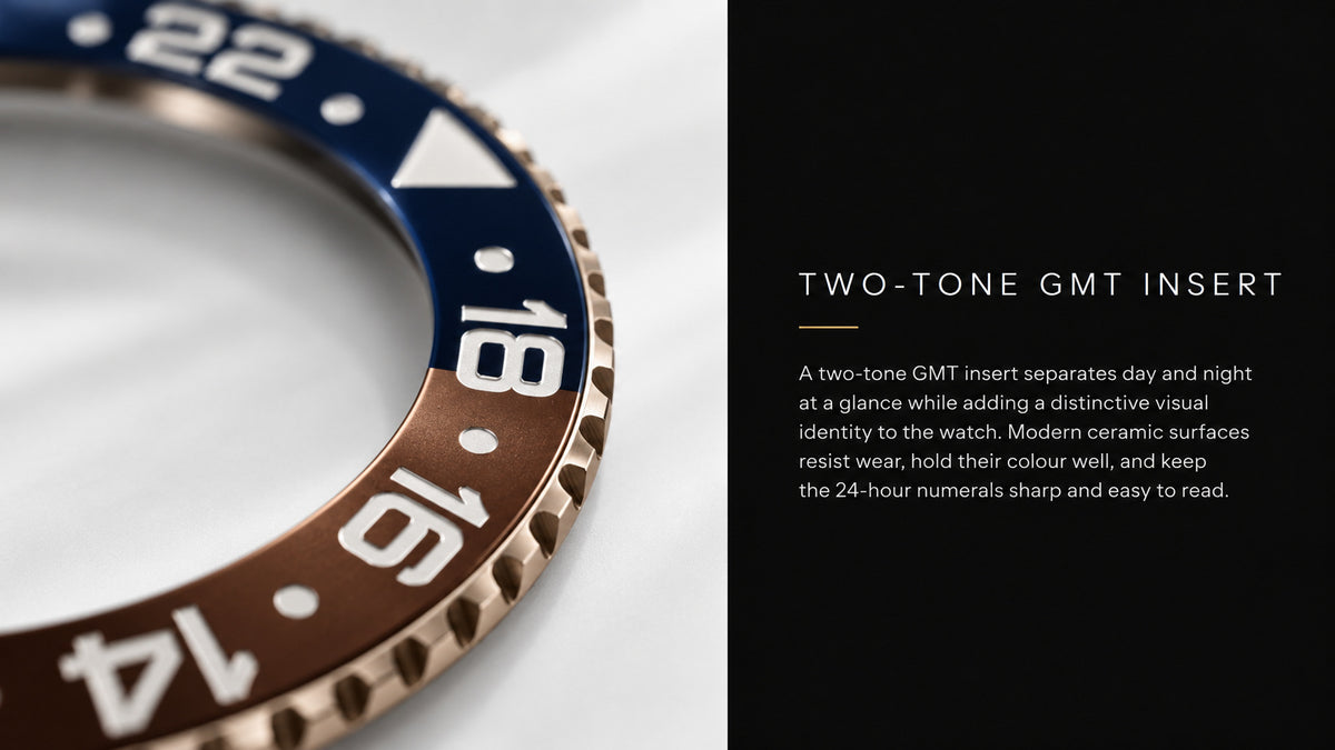 Two-tone GMT insert