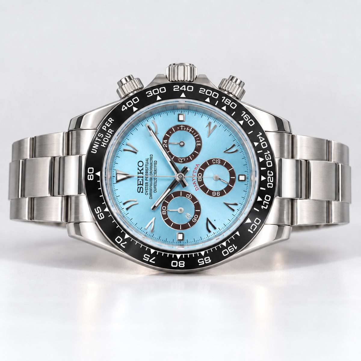 Seitona Ice Blue – horizontal product view, black bezel