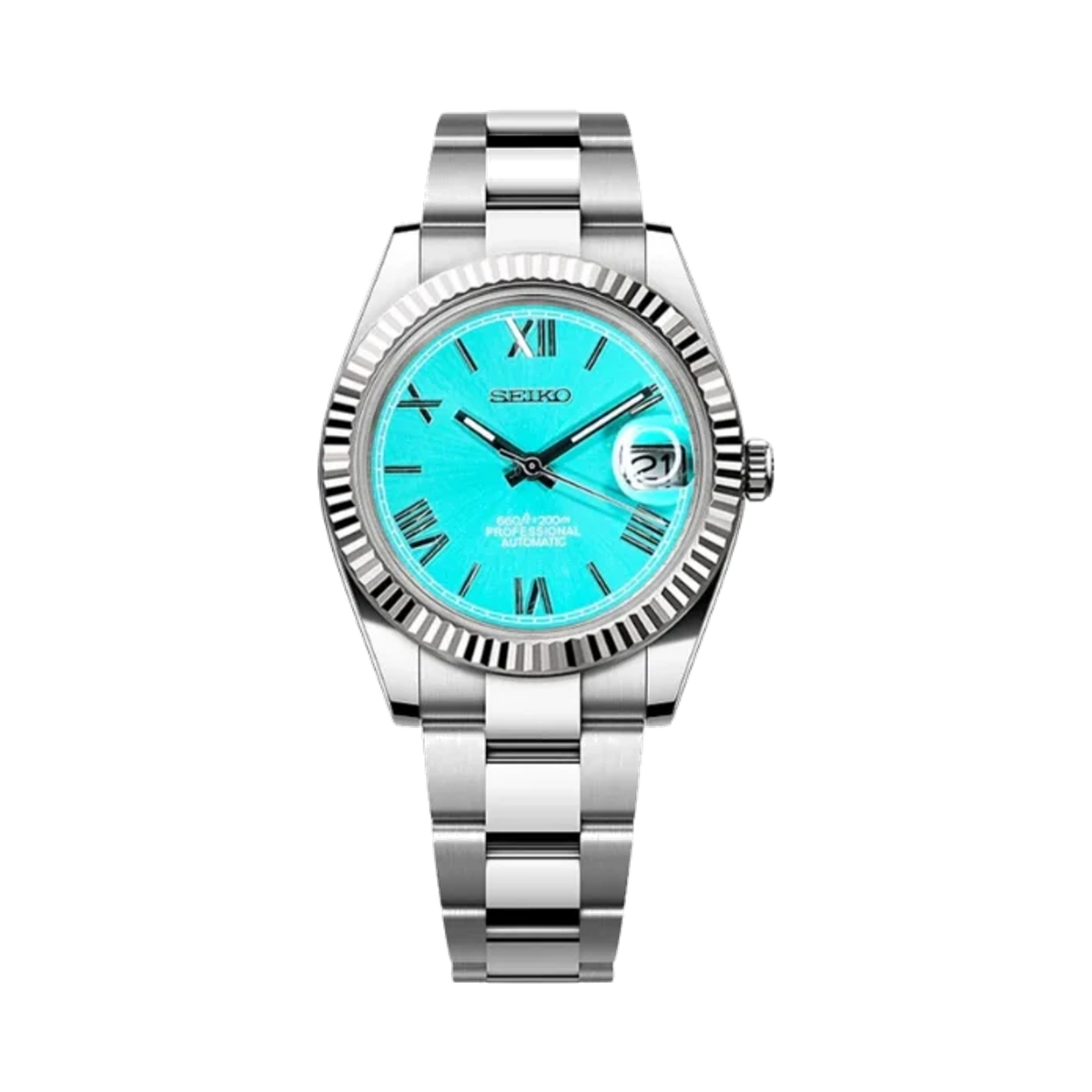 Seikjust Turquoise Roman med Oyster-armband